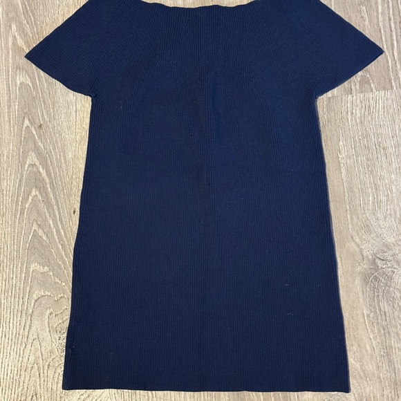 Theory Navy Ribbed Top - Picture 2 of 4